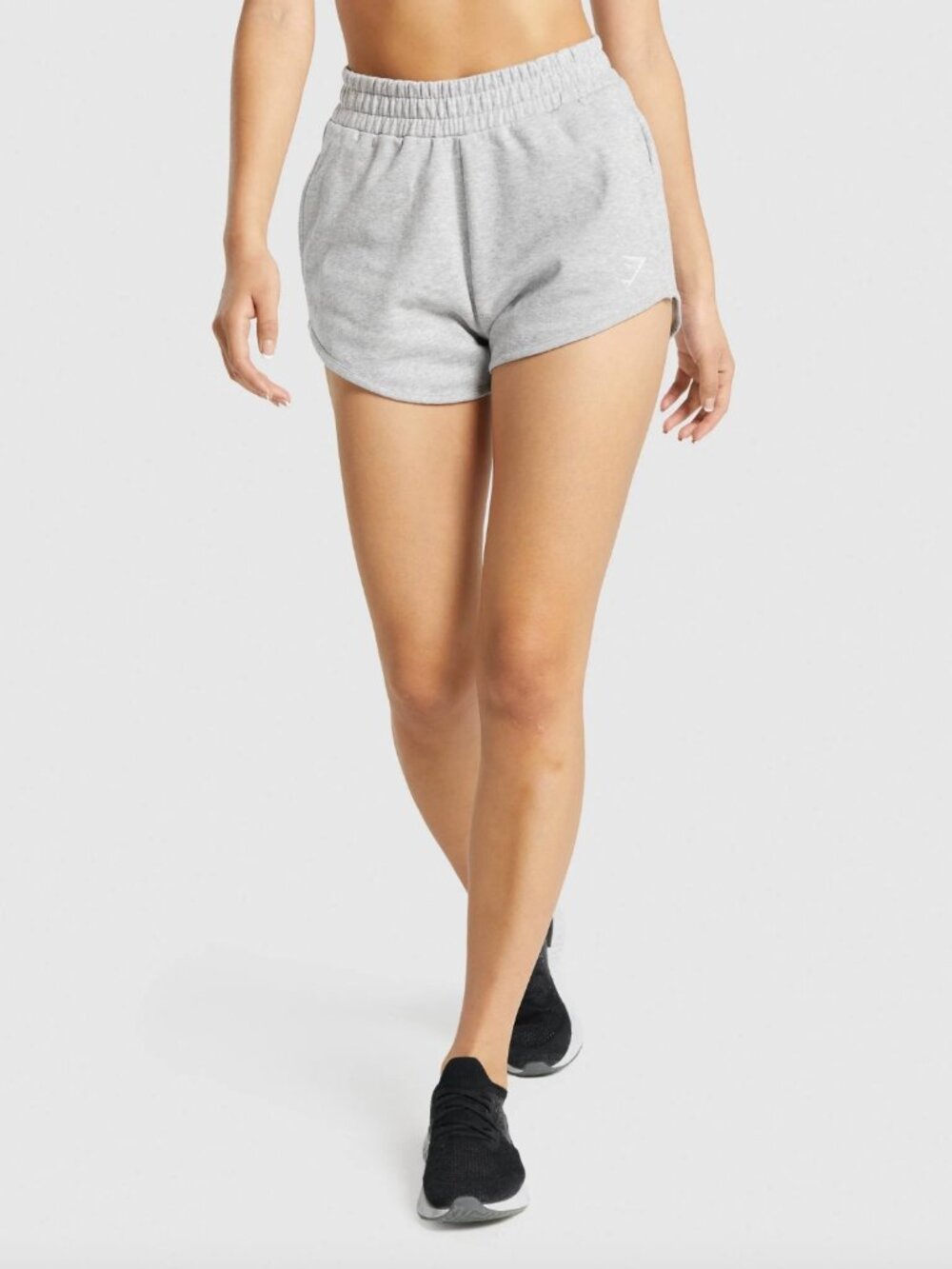 Gymshark, Training Shorts, Light Grey Marl, Size: S